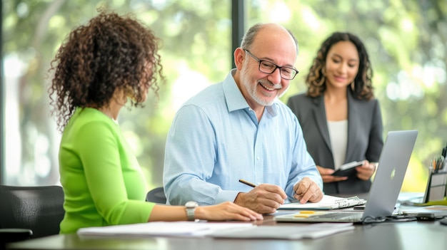 Church interior with light through stained glass windows